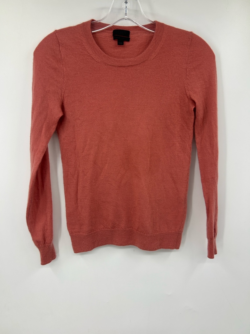 J Crew Collection Italian Cashmere Coral Crewneck Sweater Size S